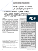 Physical Therapist Management of Patients With Suspected or Confirmed Osteoporosis - A Clinical Practice Guideline From The Academy of Geriatric Physical Therapy