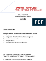 3 Physiologie Du Sang Groupes Sanguins Transfusion Transplantation