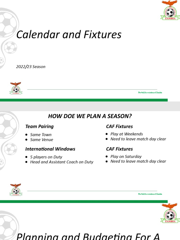 FAZ 2022/23 Season Planning Guide | PDF | Defender (Association ...