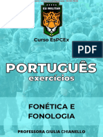 PORTUGUÊS - Ex. - Fonética e Fonologia II