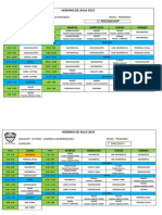 1° Friendship: Horario de Aula 2023