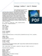Mój zeszyt do niemieckiego – Lektion 1 – der 21. Oktober 1995
