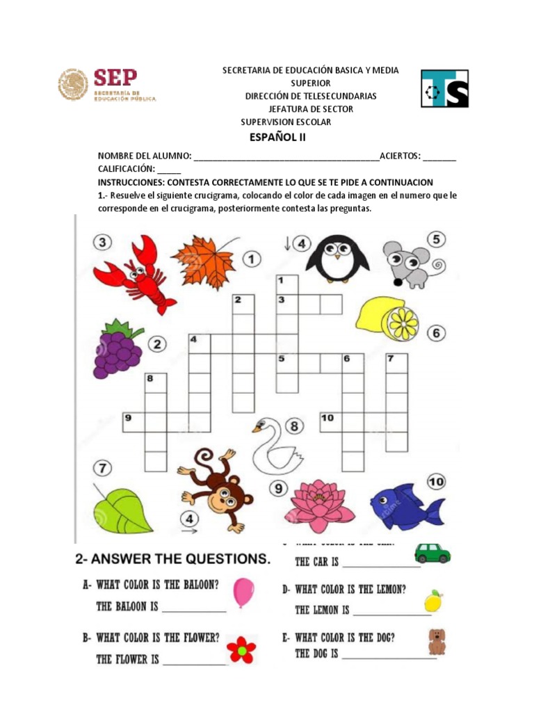EVALUACION INGLES TRIMESTRE 1 PDF