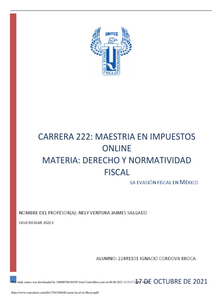 Evasion Fiscal En Mexico Pdf Pdf Evasión De Impuestos Impuestos