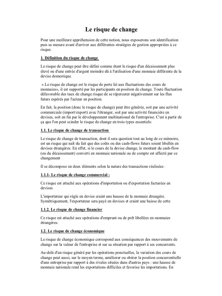 Risque de change pdf