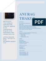 Anurag Thakur Resume