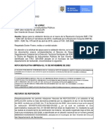 FMI No. 320-2558 San Vicente de Chucuri, Santander - Recurso de Reposición