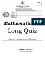 Long Quiz # 1-Math 10 4th Quarter April 05, 2023