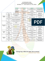 Cronograma 29 de Mayo Al 2 de Junio