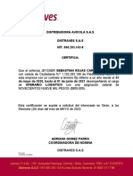 CERTIFICACION Distraves