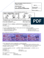 2 AVALIAÇÃO DE LÍNGUA PORTUGUESA-9º Ano A - TARDE