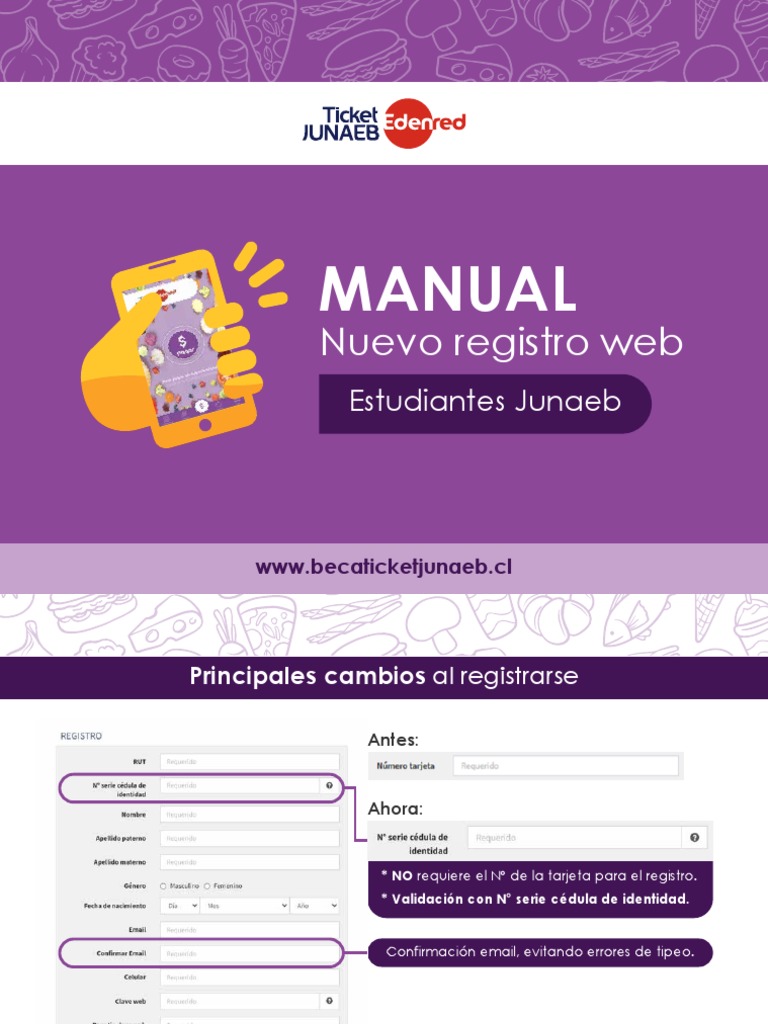 Manual Nuevo Registro  Usuarios Junaeb PDF