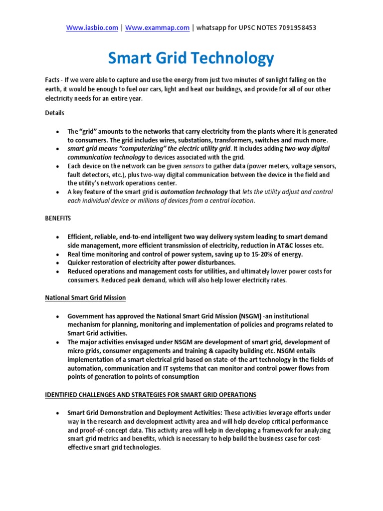 Smart Grid Technology Overview | PDF | Technology & Engineering