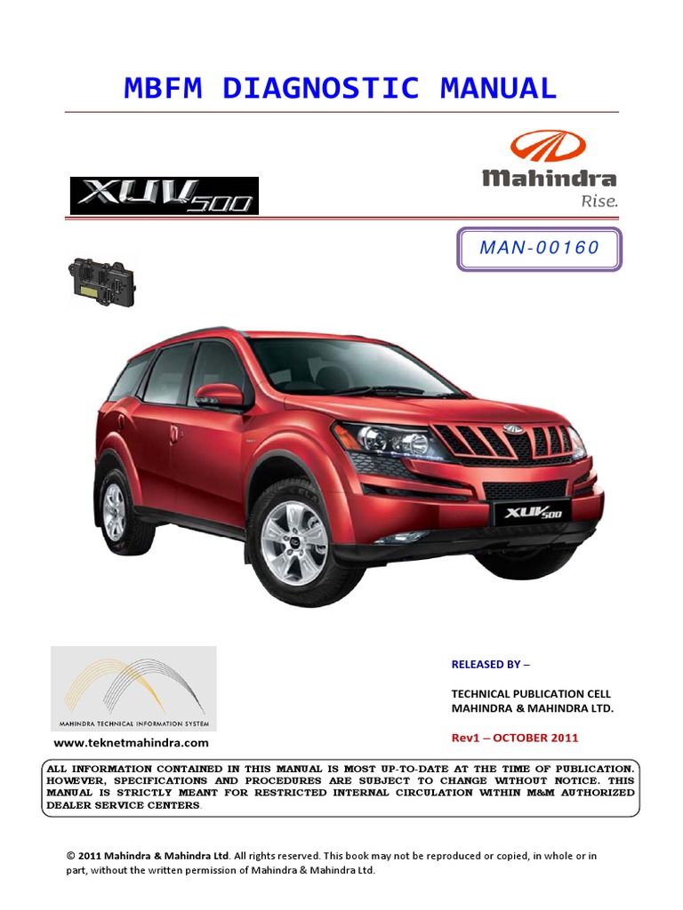 MAN 00160 MBFM Diagnostic Manual | PDF | Headlamp | Switch