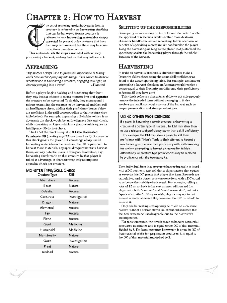 Rules Harvesting PDF