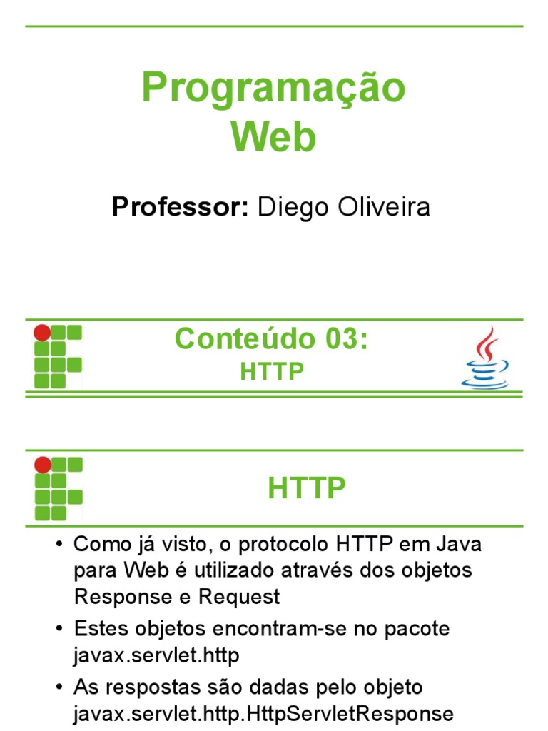 Http em java request e response pdf