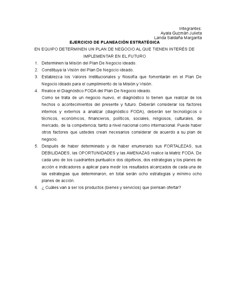 Plan de Negocio para AVICO: Huevo Fresco | PDF | Análisis FODA | Economias