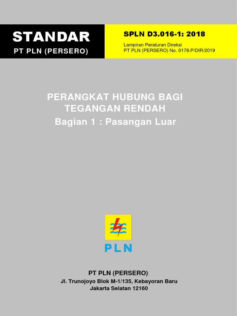 SPLN d3.016!1!2018 PHBTR Pas Luar | PDF
