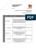 Planificacion de Actividades Presav Semanal