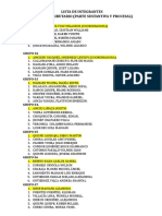 Lista de Integrantes Derecho Tributario (Parte Sustantiva y Procesal)