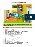 Prepositions of Place With A Bedroom Visual