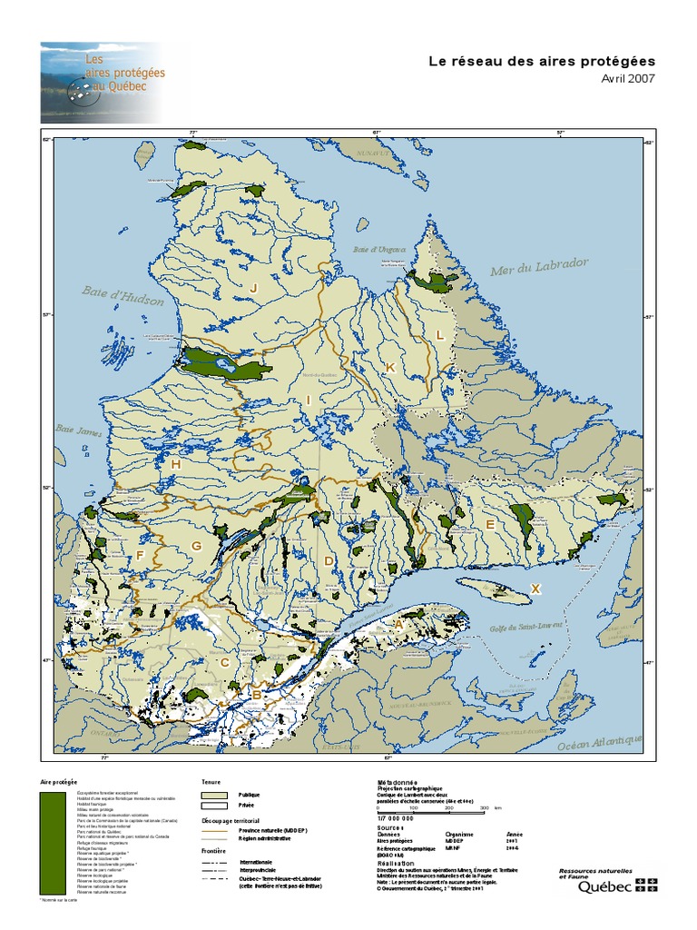Aires Protegees Pdf Québec Paysage