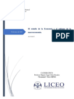 Actividad 1 - El Estudio de La Economía y El Enfoque de La Macroeconomía