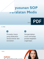 Penyusunan SPO Pengoperasian Dan Pemeliharaan Alat Medis