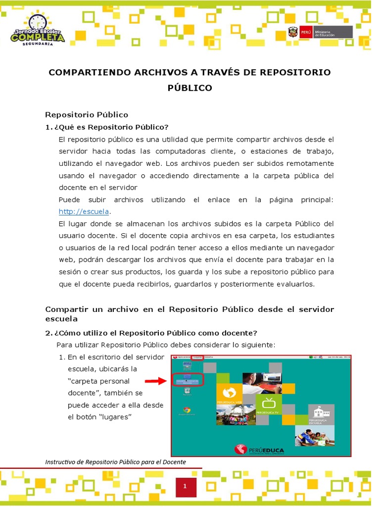Com2 U2 S03 Guía Repositorio Público Docente Pdf Archivo De