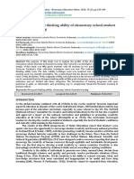 Profile of Divergent Thinking Ability of Elementary School Student in Thematic Learning