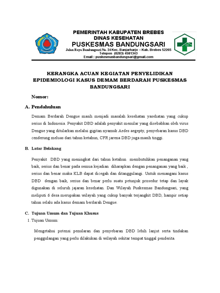 Penyelidikan Epidemiologi DBD Puskesmas Bandungsari | PDF