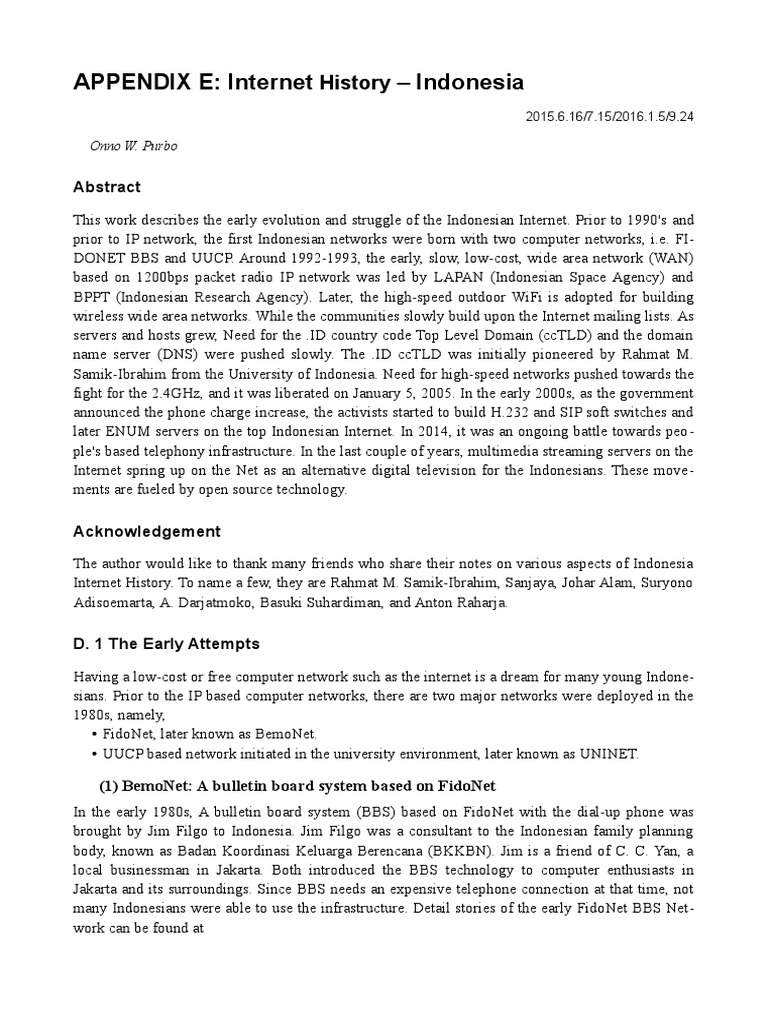 2015 Internet History Indonesia | PDF | I…