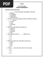 CBSE Class 3 Computer Practice Worksheet (9) - Tux Paint