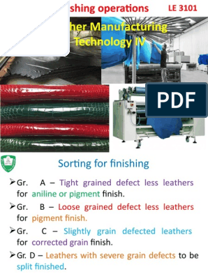 LE 3101, Finishing Operations, PDF, Leather