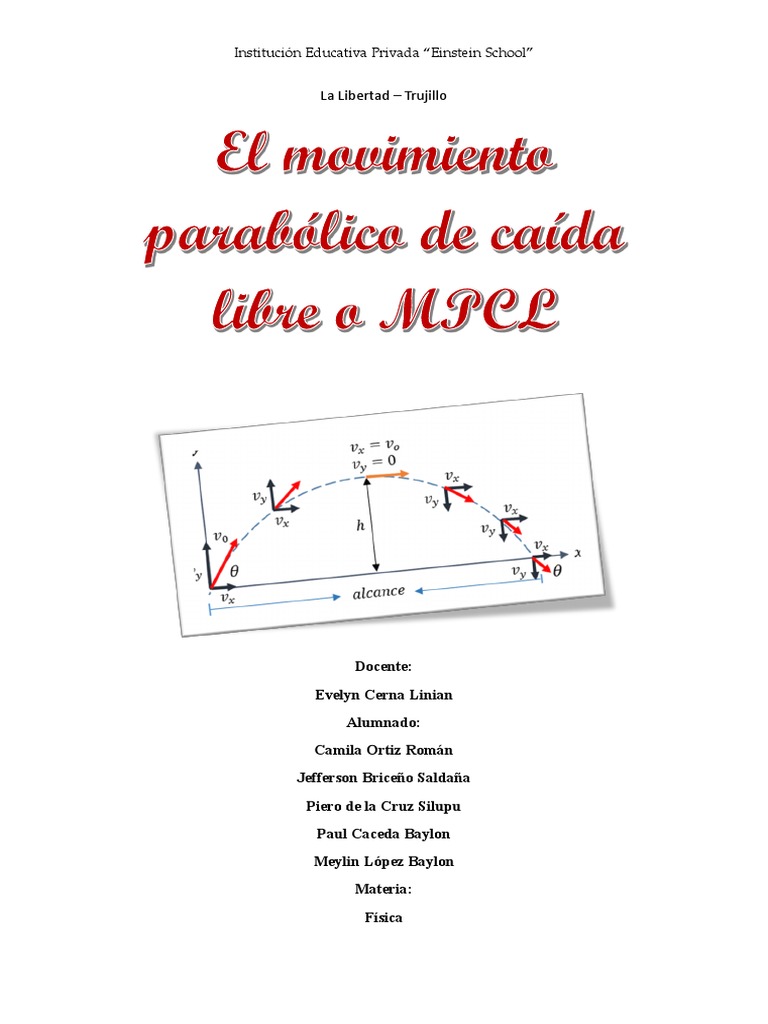 Movimiento Parabólico: Conceptos y Ejemplos | PDF | Aceleración ...