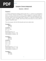 XII Class Assignment Programs 2023-24