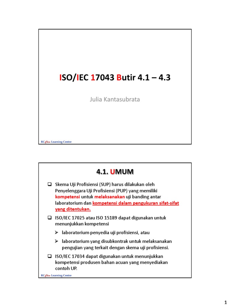 ISO/IEC 17043: Panduan Uji Profisiensi | PDF | Komputer | Teknologi ...