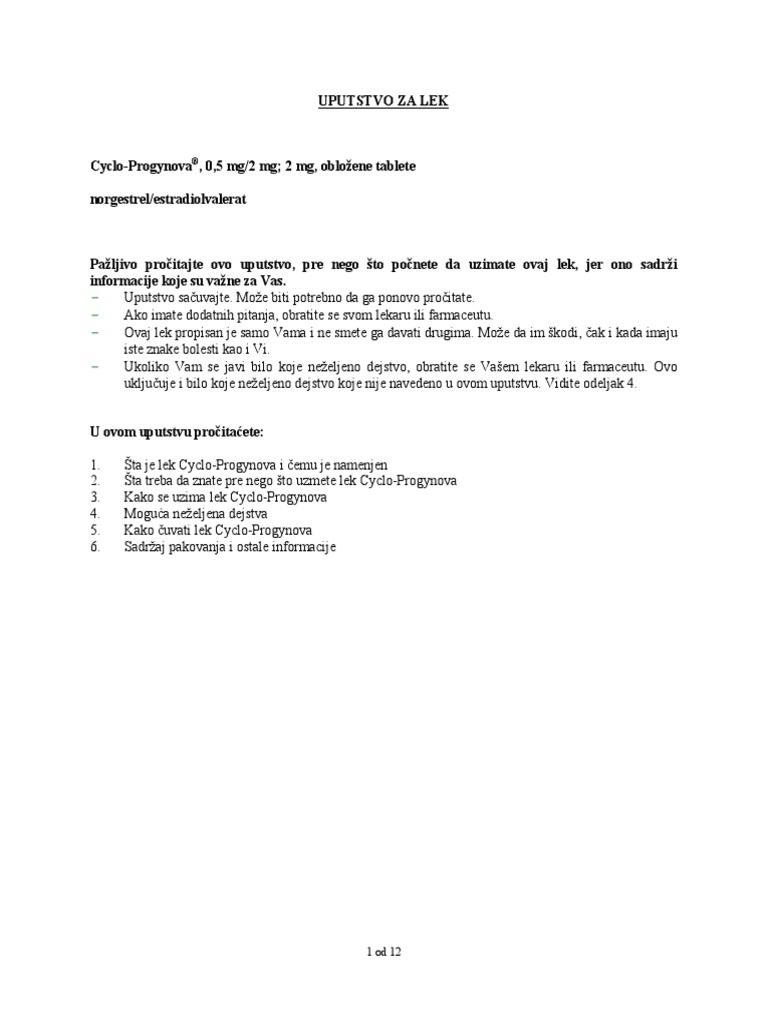 Cyclo Progynova | PDF