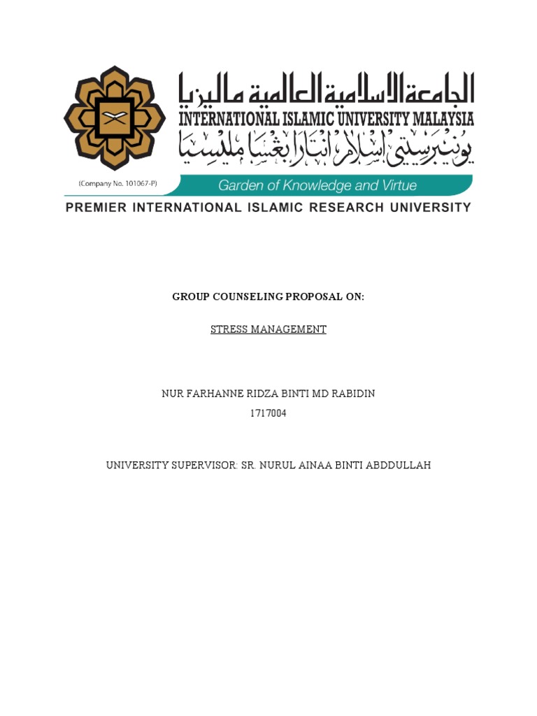 Group Counseling Proposal Stress Management | PDF | Psychotherapy