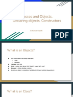 Java Classes and Objects, Declaring Objects, Constructors: Dr. Kumud Tripathi