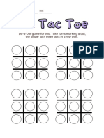 Tic Tac Toe Do A Dot Worksheet Set