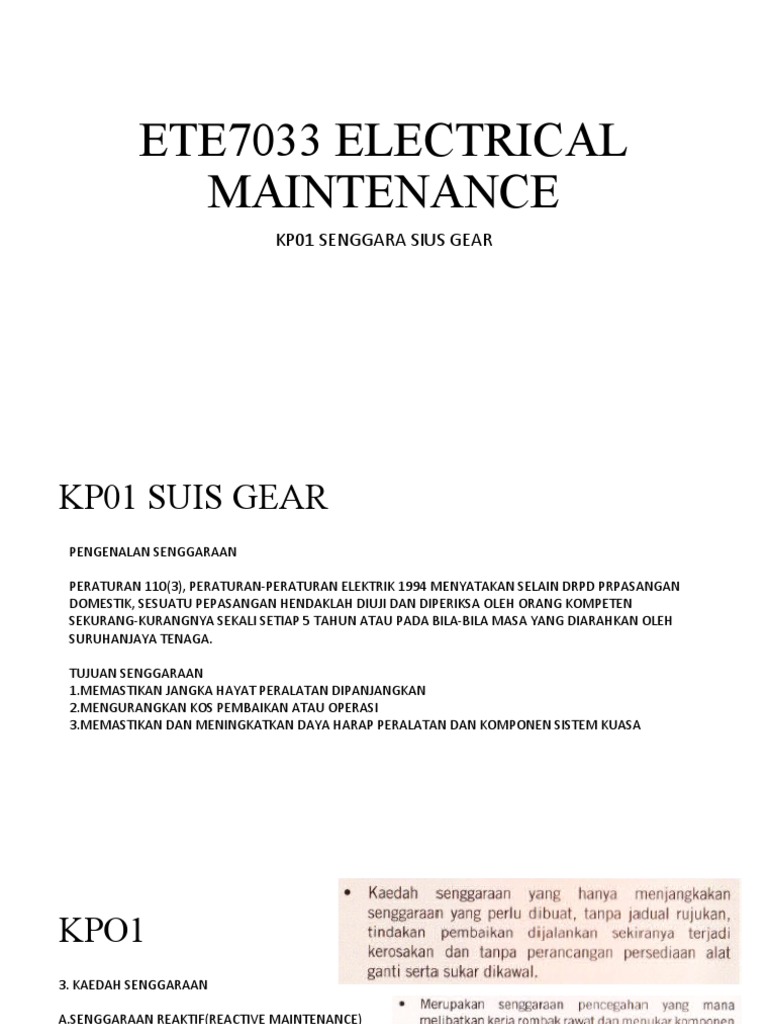 ETE7033 ELECTRICAL MAINTENANCE PDF