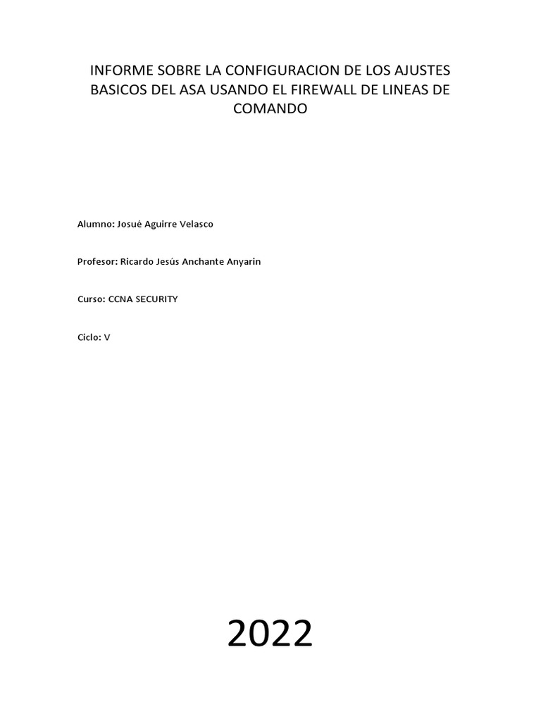 9 3 1 1 packet tracer configuring asa basic settings and firewall
