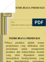 Teori Biaya Produksi