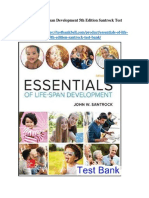 Essentials of Life Span Development 5th Edition Santrock Test Bank