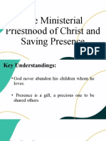 The Ministerial Priesthood of Christ and Saving Presence