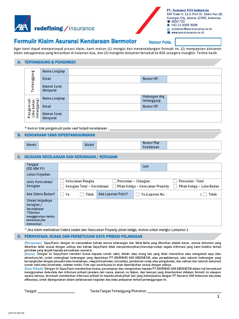 Contacting AXA and Filing Your Claim