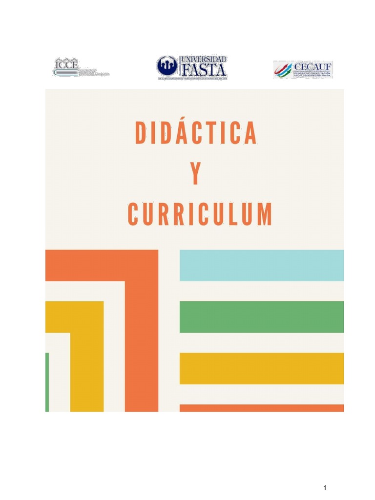 Didáctica y Curriculum Tramo - ( | PDF | Plan de estudios | Enseñando