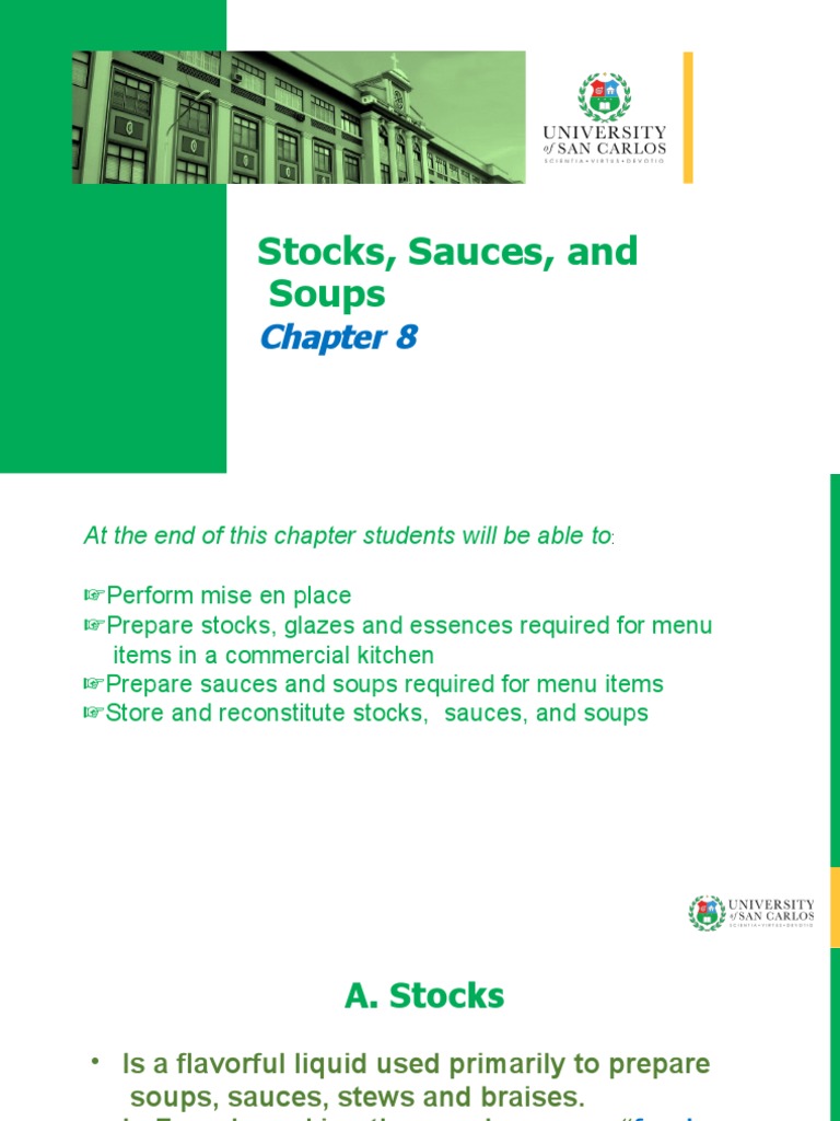Chapter 8 Stocks, Sauces, and Soups PDF