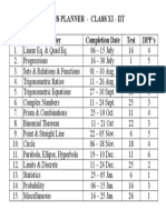 Maths Planner